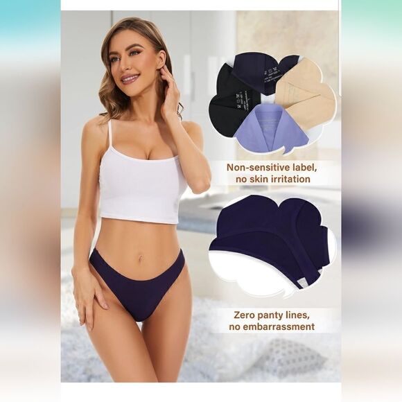 Seamless Thongs for Women No Show Thongs Nylon Stretch Thong Panti - Picture 15 of 16